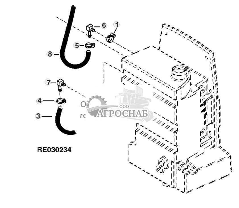 HYDRAULIC OIL RESERVOIR LINES (POWER SHIFT TRANSMISSION) 